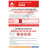 Consigne de sécurité GAZ