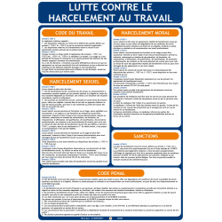 Lutte contre le harcèlement au travail affichage obligatoire