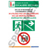 Consigne de sécurité escalier à droite