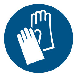 Picto gants de sécurité obligatoire ISO7010