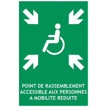 Panneau point de rassemblement PMR