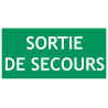 Panneau sortie de secours évacuation