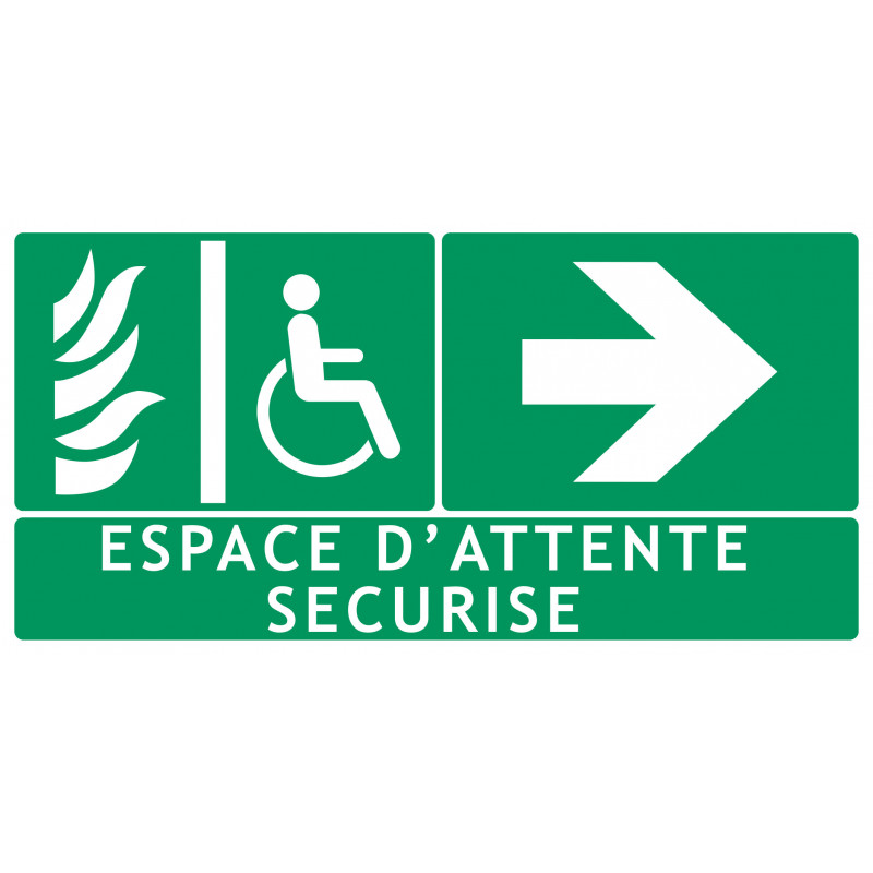 Panneau espace d'attente sécurisé à droite