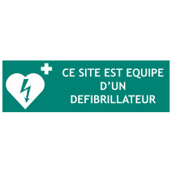 Panneau site équipé d'un défibrillateur DAE