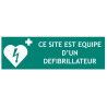 Panneau site équipé d'un défibrillateur DAE