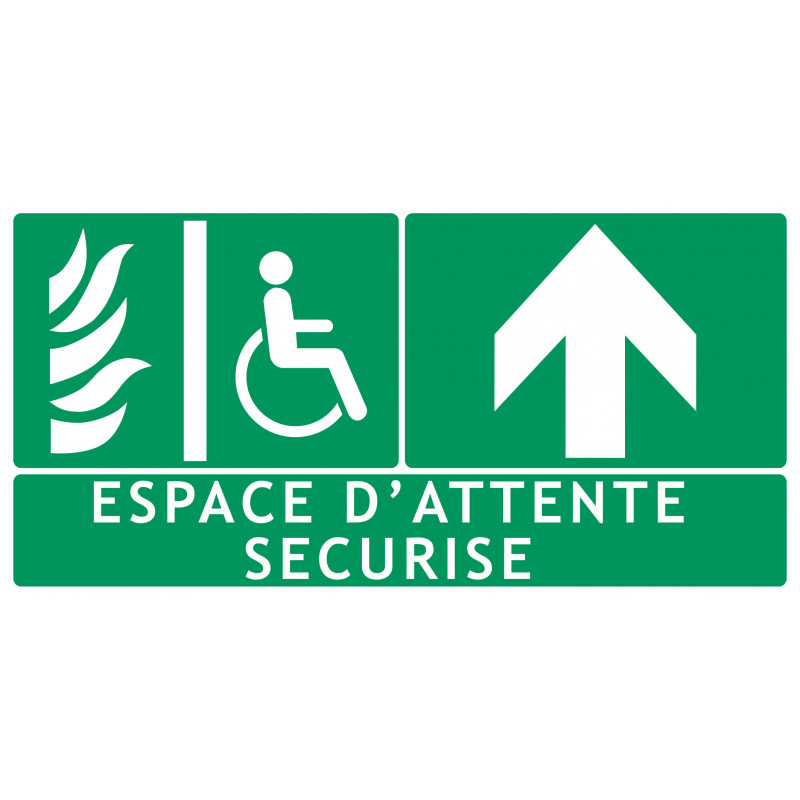 Panneau espace d'attente vers l'avant