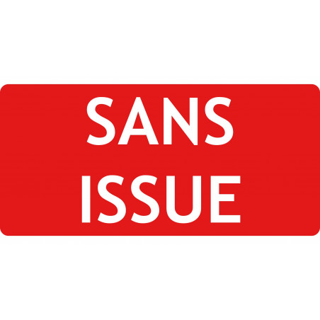 Panneau sans issue